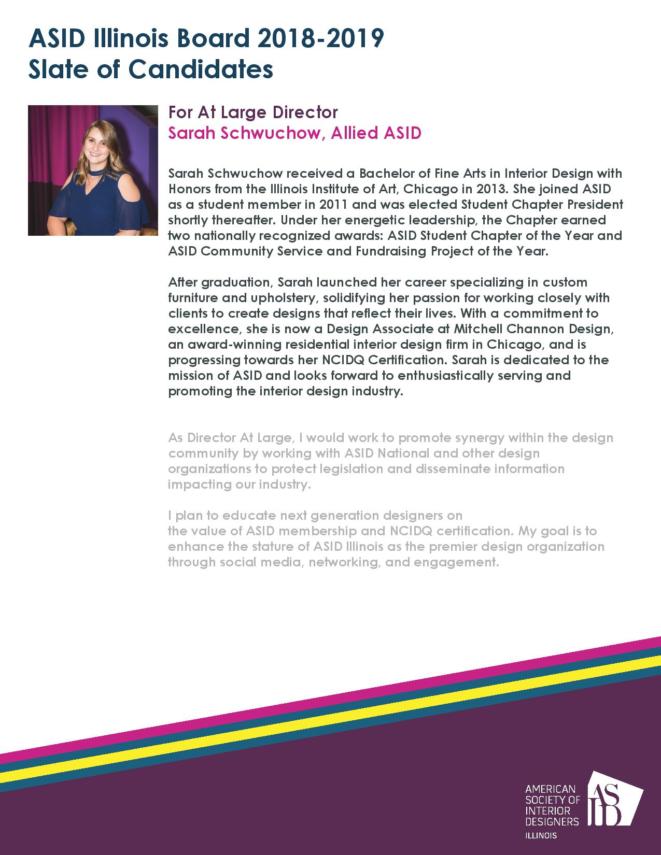 Sarah Schwuchow, Allied ASID Director at Large 2018-2020